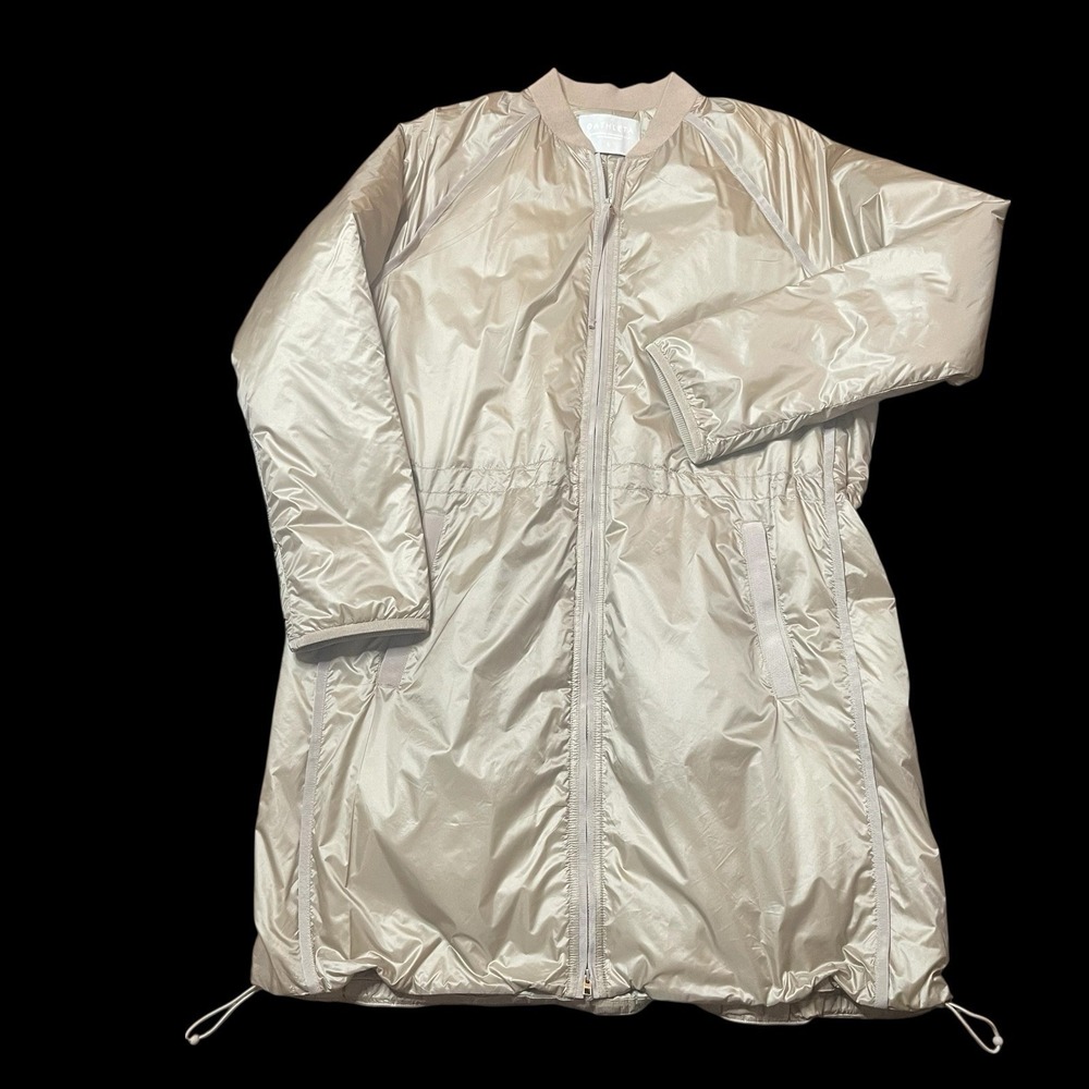 Athleta Summit Parka Jacket Coat Women's L Soft Gold Packable Lightweight - Picture 9 of 11
